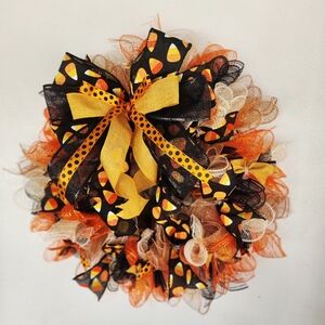 Halloween Candy Corn Wreath